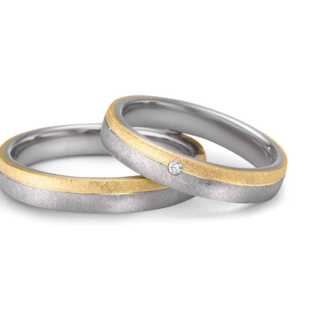Partnerringe Rustfrit stål, 375/9K guld