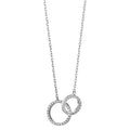 Collier Sølv Zirconia rhodineret 40-42 cm