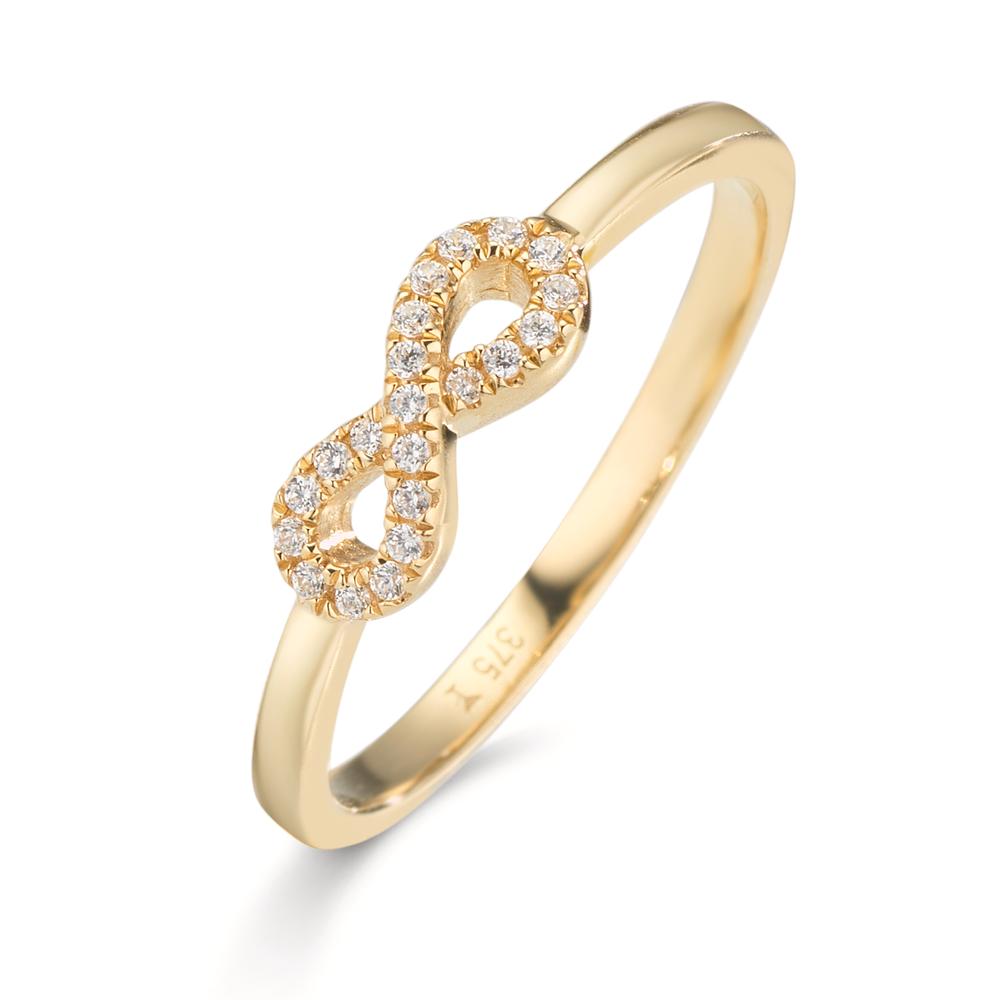 Ringe 375/9K guld Zirconia Uendelighed