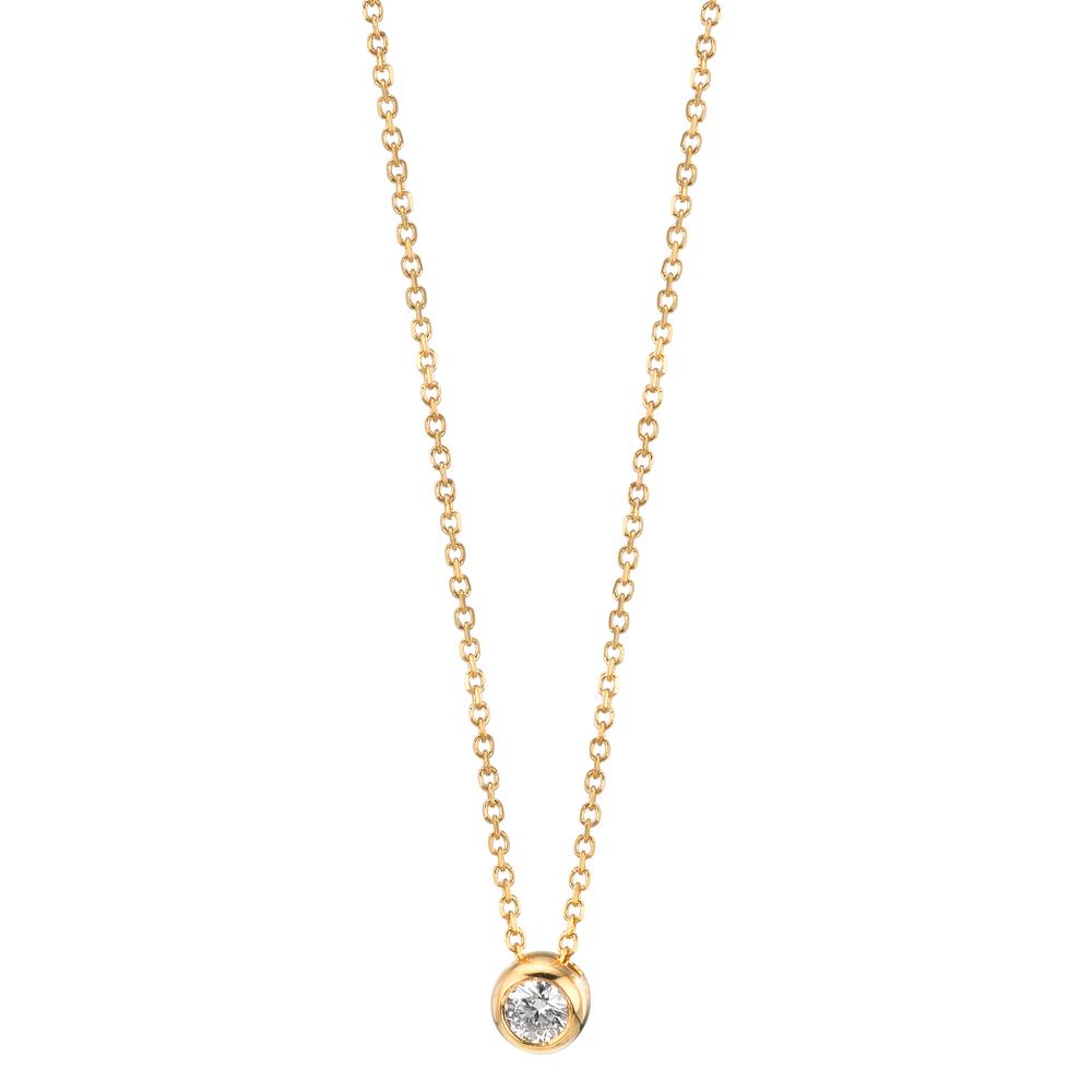 Collier 750/18K guld Diamant 0.05 ct, w-si 42-45 cm