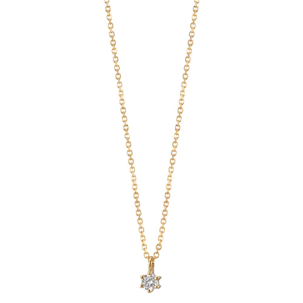 Collier 750/18K guld Diamant 0.05 ct, w-si 42-45 cm
