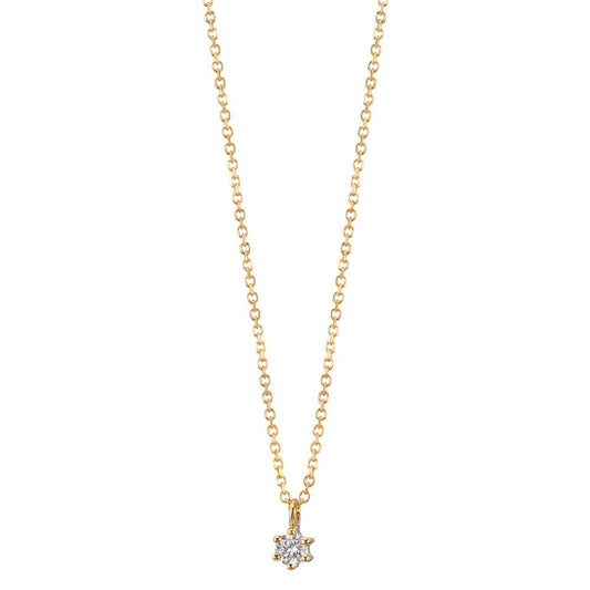 Collier 750/18K guld Diamant 0.05 ct, w-si 42-45 cm
