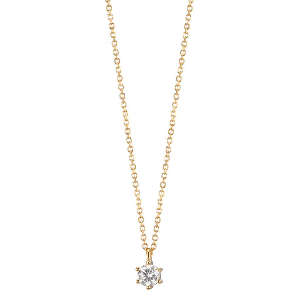 Collier 750/18K guld Diamant 0.10 ct, w-si 42-45 cm