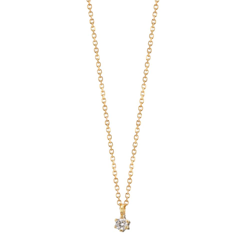Collier 750/18K guld Diamant 0.03 ct, w-si 42-45 cm