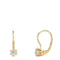 Øreringe 750/18K guld Diamant 0.17 ct, 2 Sten , w-si