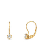 Øreringe 750/18K guld Diamant 0.17 ct, 2 Sten , w-si