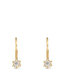 Øreringe 750/18K guld Diamant 0.17 ct, 2 Sten , w-si