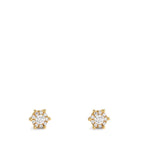 Ørestikker 750/18K guld Diamant 0.17 ct, 2 Sten , w-si Ø4.5 mm