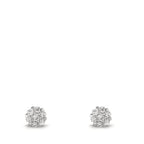 Ørestikker 750/18K hvidguld Diamant 0.112 ct, 14 Sten , w-si Ø4 mm