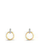 Ørestikker 375/9K guld, 375/9K hvidguld Zirconia 6 Sten