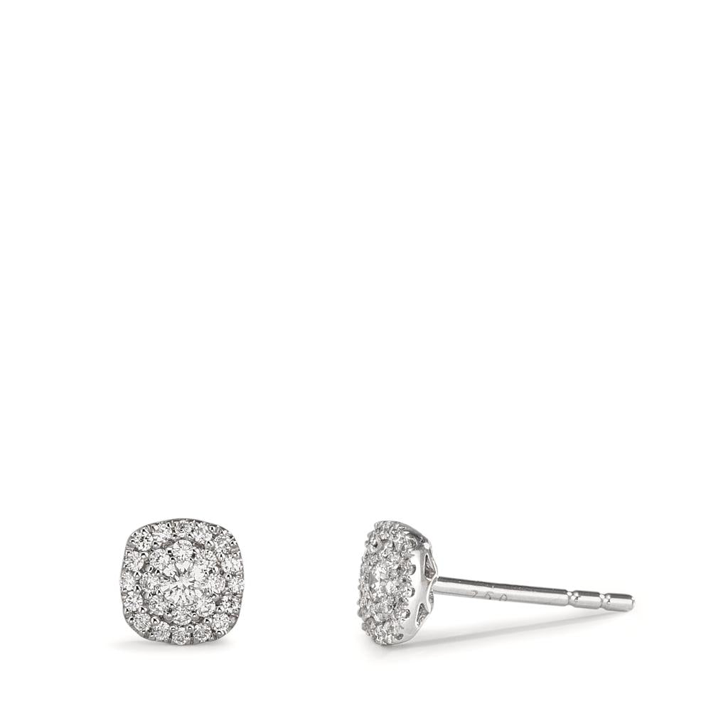 Ørestikker 750/18K hvidguld Diamant 0.18 ct, w-si Ø5 mm