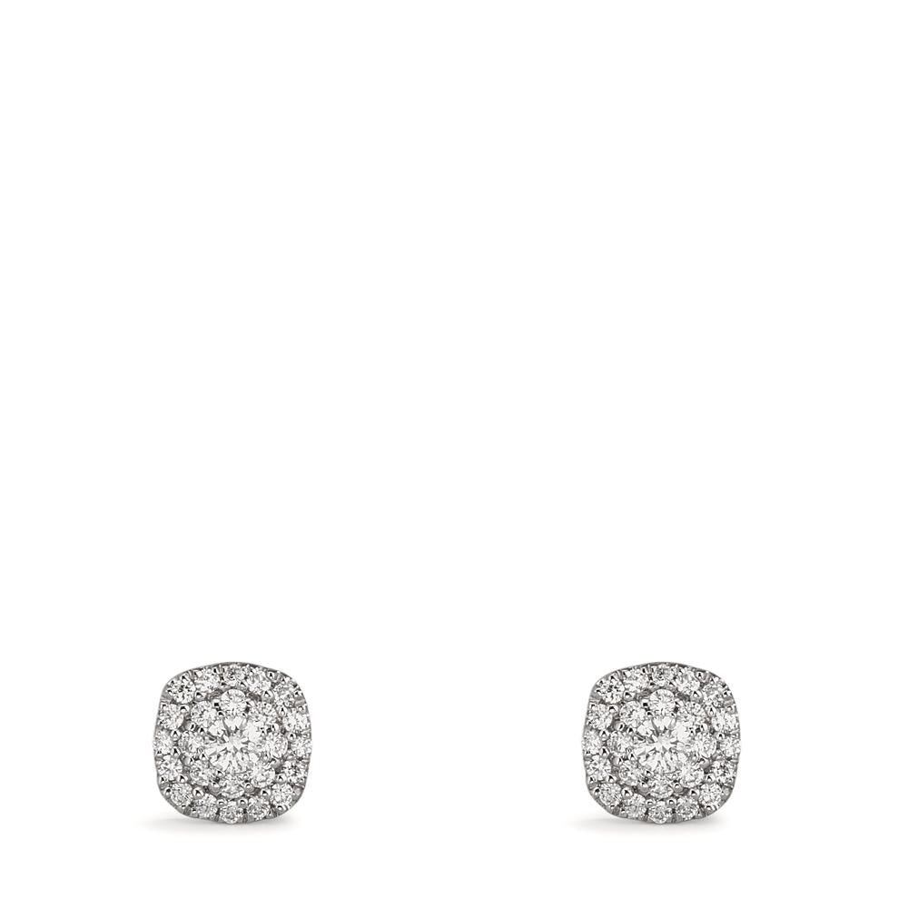 Ørestikker 750/18K hvidguld Diamant 0.18 ct, w-si Ø5 mm