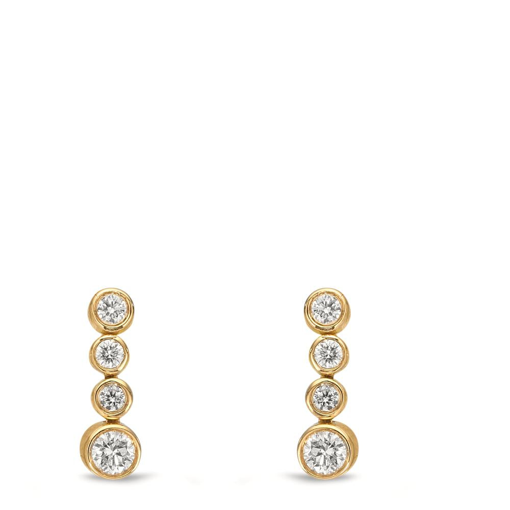 Øreringe 750/18K guld Diamant 0.27 ct, 8 Sten , w-si