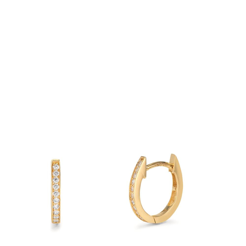 Click kreoler 750/18K guld Diamant 0.10 ct, 20 Sten , w-si