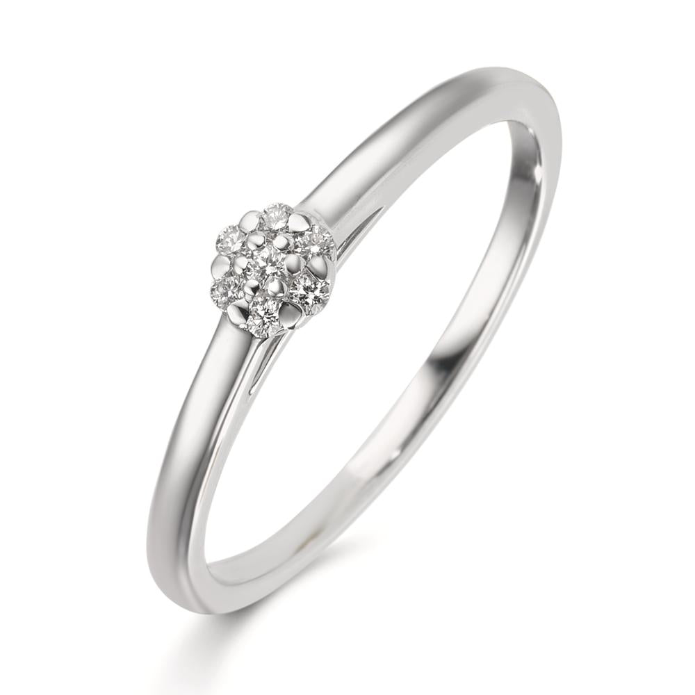Ringe 750/18K hvidguld Diamant 0.06 ct, 7 Sten , w-si