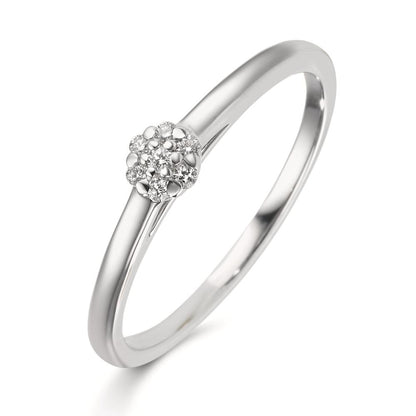 Ringe 750/18K hvidguld Diamant 0.06 ct, 7 Sten , w-si