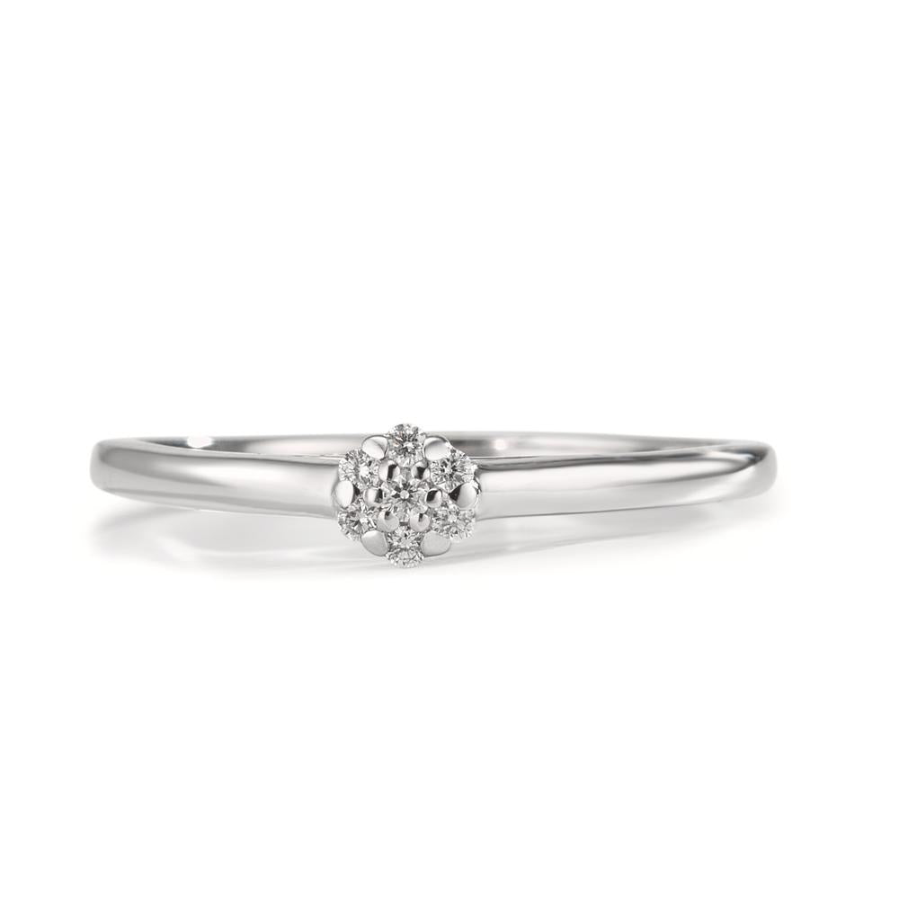 Ringe 750/18K hvidguld Diamant 0.06 ct, 7 Sten , w-si