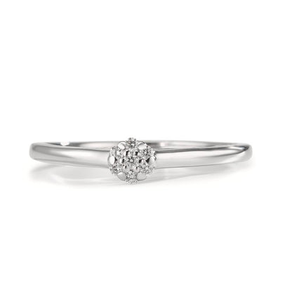 Ringe 750/18K hvidguld Diamant 0.06 ct, 7 Sten , w-si