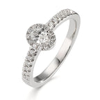 Ringe 750/18K hvidguld Diamant 0.37 ct, w-si