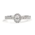 Ringe 750/18K hvidguld Diamant 0.37 ct, w-si