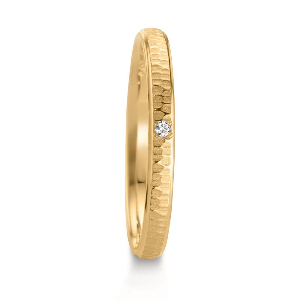 Partnerringe 750/18K guld Diamant 0.014 ct, w-si