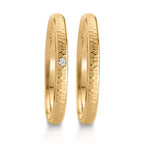 Partnerringe 750/18K guld Diamant 0.014 ct, w-si