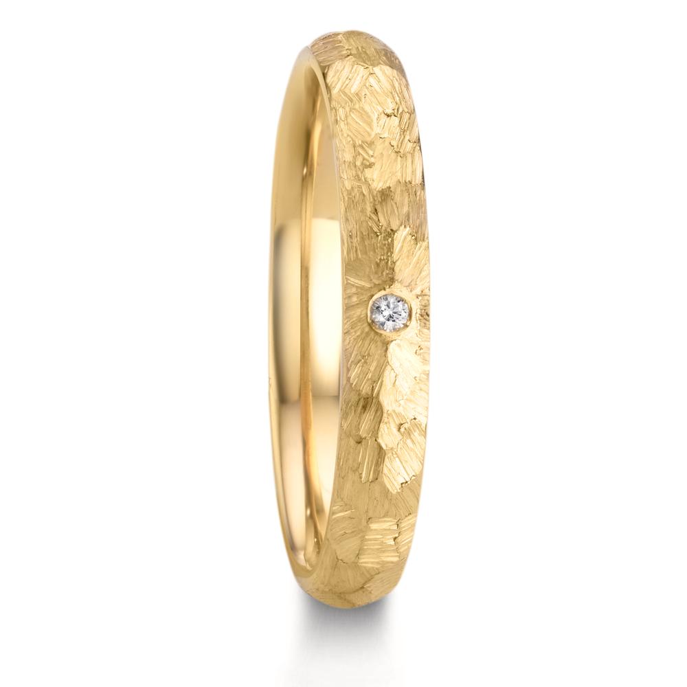 Partnerringe 750/18K guld Diamant 0.014 ct, w-si