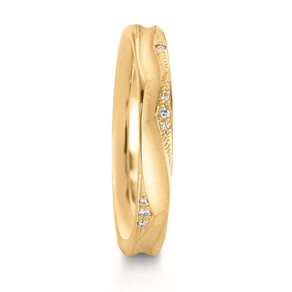 Partnerringe 750/18K guld Diamant 0.033 ct, 12 Sten , w-vsi
