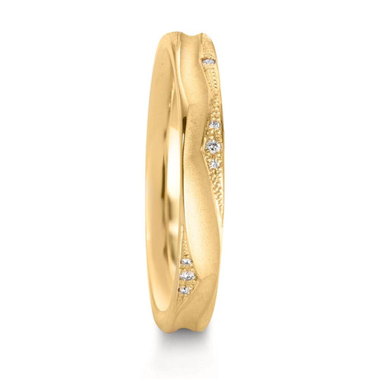 Partnerringe 750/18K guld Diamant 0.033 ct, 12 Sten , w-vsi