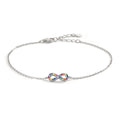 Armbånd Sølv Zirconia farverig rhodineret Uendelighed