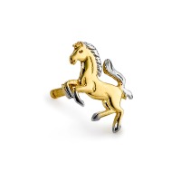 Ørestik 1 stk 375/9K guld Hest-148118