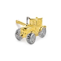 Ørestik 1 stk 375/9K guld traktor-178184