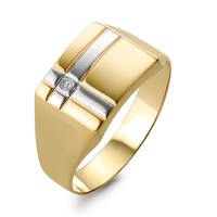Fingerring 375/9K guld Diamant 0.005 ct, w-si