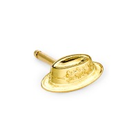 Ørestik 1 stk 750/18K guld Tiroler hat