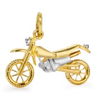 Vedhæng 750/18K guld tofarvet motorcykel-529841