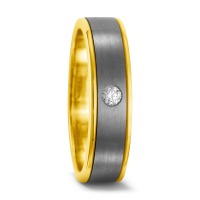 Partnerringe Titanium, 750/18K guld Diamant 0.05 ct, w-si