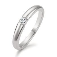 Solitaire ring 750/18K hvidguld Diamant 0.10 ct, w-si-540454
