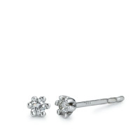 Ørestikker 750/18K hvidguld Diamant 0.10 ct, 2 Sten , w-si Ø3.5 mm-546289