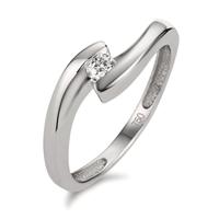 Solitaire ring 750/18K hvidguld Diamant 0.10 ct, p1