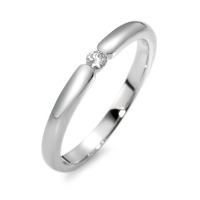 Solitaire ring 750/18K hvidguld Diamant hvid , 0.06 ct, [Brillant], w-si-558056