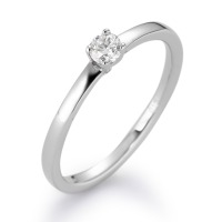 Solitaire ring 750/18K hvidguld Diamant hvid , 0.10 ct, [Brillant], w-si-558292