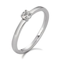 Solitaire ring 750/18K hvidguld Diamant hvid , 0.15 ct, [Brillant], w-si