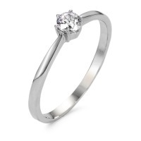 Solitaire ring 750/18K hvidguld Diamant hvid , 0.20 ct, w-si
