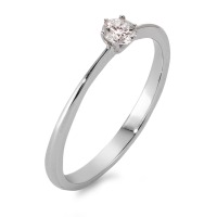 Solitaire ring 750/18K hvidguld Diamant 0.13 ct, w-si