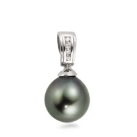 Vedhæng 750/18K hvidguld Diamant 0.04 ct, w-si Tahitisk perle