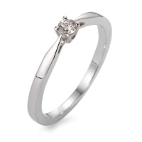 Solitaire ring 750/18K hvidguld Diamant hvid , 0.10 ct, w-si