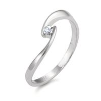 Solitaire ring 750/18K hvidguld Diamant hvid , 0.06 ct, [Brillant], w-si-564853
