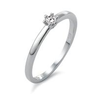 Solitaire ring 750/18K hvidguld Diamant hvid , 0.07 ct, [Brillant], w-si-564859