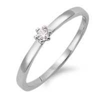Solitaire ring 750/18K hvidguld Diamant hvid , 0.05 ct, [Brillant], w-si-564860