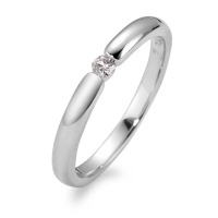 Solitaire ring 750/18K hvidguld Diamant hvid , 0.06 ct, [Brillant], w-si-565947